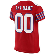 Load image into Gallery viewer, Custom Red White-Royal Mesh Authentic Football Jersey