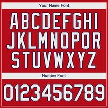 Load image into Gallery viewer, Custom Red White-Navy Authentic Baseball Jersey