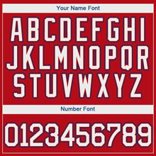 Load image into Gallery viewer, Custom Red White-Royal Authentic Baseball Jersey