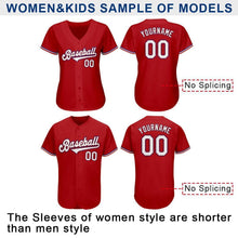 Load image into Gallery viewer, Custom Red White-Royal Authentic Baseball Jersey