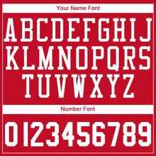 Load image into Gallery viewer, Custom Red White Round Neck Basketball Jersey