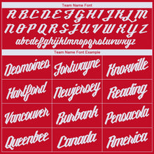 Load image into Gallery viewer, Custom Red White Round Neck Basketball Jersey