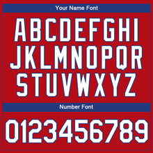 Load image into Gallery viewer, Custom Red White-Royal Authentic Baseball Jersey