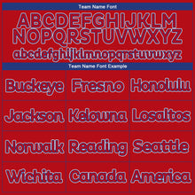 Load image into Gallery viewer, Custom Red White-Royal Authentic Baseball Jersey