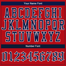 Load image into Gallery viewer, Custom Red Navy-White Authentic Baseball Jersey