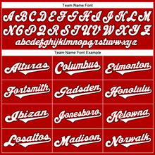 Load image into Gallery viewer, Custom Red White-Black Authentic Throwback Rib-Knit Baseball Jersey Shirt