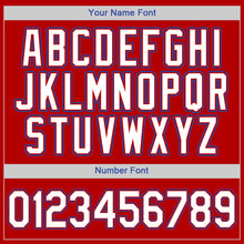 Load image into Gallery viewer, Custom Red White-Royal Authentic Baseball Jersey