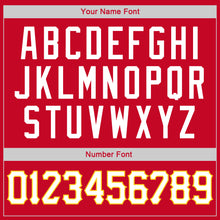 Load image into Gallery viewer, Custom Stitched Red White-Gold Sports Pullover Sweatshirt Hoodie