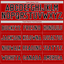 Load image into Gallery viewer, Custom Red Black-White Authentic American Flag Fashion Baseball Jersey