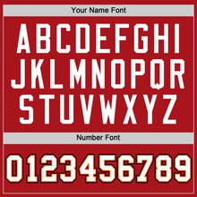 Load image into Gallery viewer, Custom Red White-Black Authentic Baseball Jersey