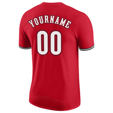 Load image into Gallery viewer, Custom Red White-Black Performance T-Shirt