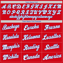 Load image into Gallery viewer, Custom Red White-Royal Authentic Throwback Rib-Knit Baseball Jersey Shirt