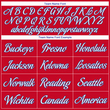 Load image into Gallery viewer, Custom Red White-Royal Authentic Throwback Rib-Knit Baseball Jersey Shirt