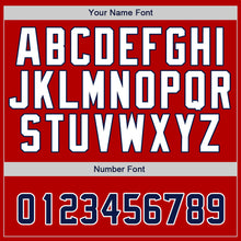 Load image into Gallery viewer, Custom Red Navy-White Authentic Baseball Jersey
