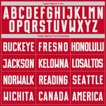 Load image into Gallery viewer, Custom Red White-Silver Gray Authentic Throwback Basketball Jersey