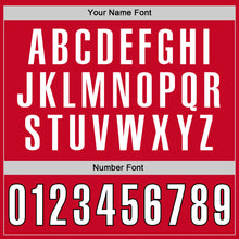 Load image into Gallery viewer, Custom Red White-Black Authentic Throwback Basketball Jersey