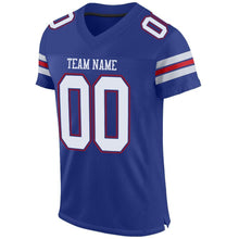 Load image into Gallery viewer, Custom Royal White-Red Mesh Authentic Football Jersey