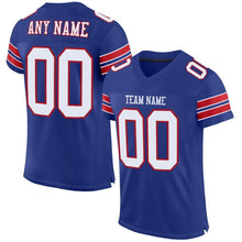 Load image into Gallery viewer, Custom Royal White-Red Mesh Authentic Football Jersey