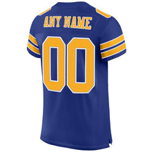 Load image into Gallery viewer, Custom Royal Gold-White Mesh Authentic Football Jersey