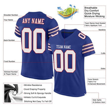 Load image into Gallery viewer, Custom Royal White-Red Mesh Authentic Football Jersey