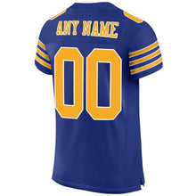 Load image into Gallery viewer, Custom Royal Gold-White Mesh Authentic Football Jersey
