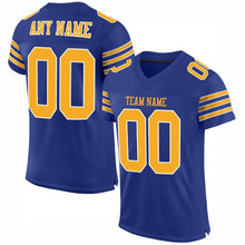 Load image into Gallery viewer, Custom Royal Gold-White Mesh Authentic Football Jersey