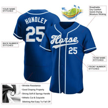 Load image into Gallery viewer, Custom Royal White-Light Blue Authentic Baseball Jersey