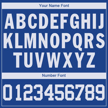 Load image into Gallery viewer, Custom Royal White V-Neck Basketball Jersey