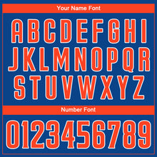 Load image into Gallery viewer, Custom Royal Orange-White Authentic Baseball Jersey