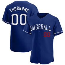Load image into Gallery viewer, Custom Royal White-Red Authentic Baseball Jersey