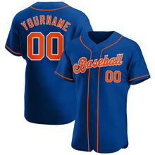 Load image into Gallery viewer, Custom Royal Orange-White Authentic Baseball Jersey