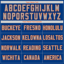 Load image into Gallery viewer, Custom Royal Gray-Orange Authentic Baseball Jersey