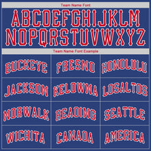 Load image into Gallery viewer, Custom Royal Red-White Round Neck Rib-Knit Basketball Jersey