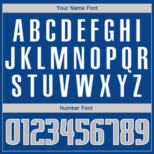 Load image into Gallery viewer, Custom Royal Gray-Navy Authentic American Flag Fashion Baseball Jersey