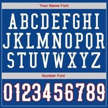 Load image into Gallery viewer, Custom Royal White-Red Authentic American Flag Fashion Baseball Jersey