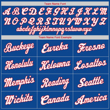 Load image into Gallery viewer, Custom Royal White-Red Authentic Throwback Rib-Knit Baseball Jersey Shirt