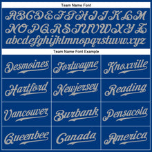 Load image into Gallery viewer, Custom Royal Gray-Red Authentic Baseball Jersey