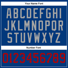 Load image into Gallery viewer, Custom Royal Gray-Red Authentic Baseball Jersey