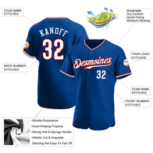 Load image into Gallery viewer, Custom Royal White-Red Authentic Baseball Jersey