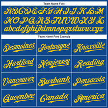 Load image into Gallery viewer, Custom Royal Gold-White Authentic Baseball Jersey