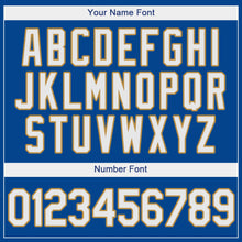 Load image into Gallery viewer, Custom Royal White-Old Gold Authentic Baseball Jersey