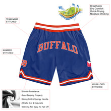 Load image into Gallery viewer, Custom Royal Orange-White Authentic Throwback Basketball Shorts