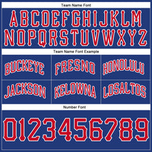 Load image into Gallery viewer, Custom Royal Red-White Authentic Throwback Basketball Shorts