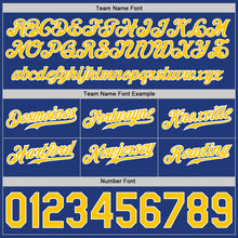 Load image into Gallery viewer, Custom Royal Gold-White Authentic Throwback Basketball Shorts