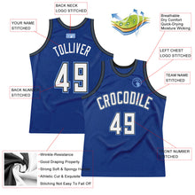 Load image into Gallery viewer, Custom Royal White-Light Blue Authentic Throwback Basketball Jersey