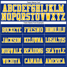 Load image into Gallery viewer, Custom Royal Gold-White Stitched Cuffed Knit Hat