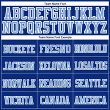 Load image into Gallery viewer, Custom Royal Light Blue-White Stitched Cuffed Knit Hat