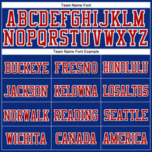 Load image into Gallery viewer, Custom Royal Red-White Stitched Cuffed Knit Hat