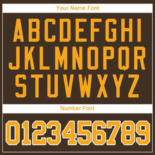 Load image into Gallery viewer, Custom Brown Gold-White Baseball Jersey