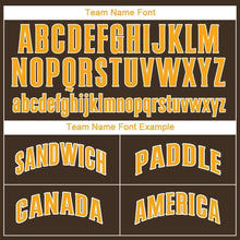 Load image into Gallery viewer, Custom Brown Gold-White Baseball Jersey